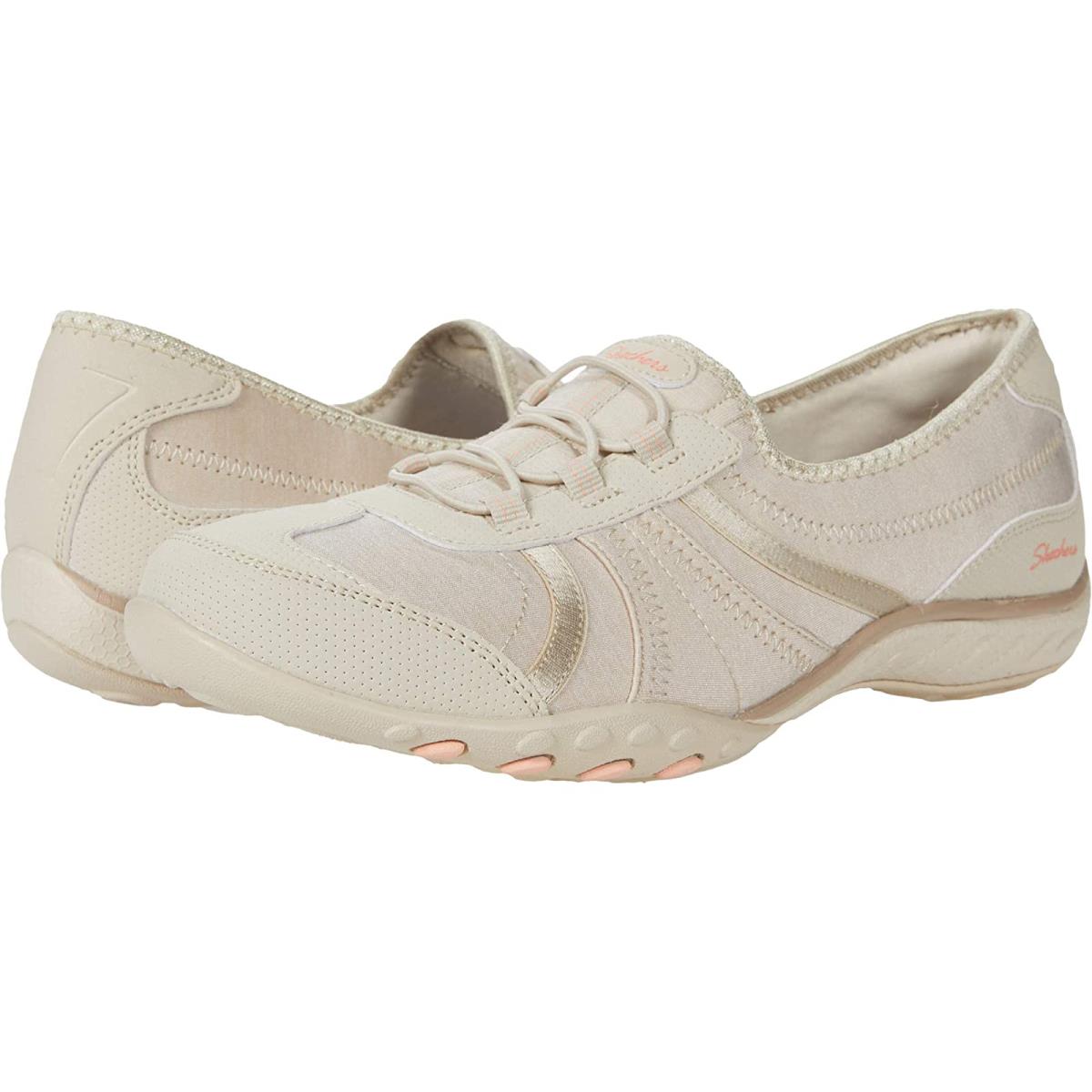 Woman`s Sneakers Athletic Shoes Skechers Breathe - Easy Natural