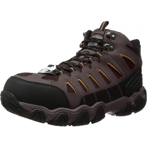 Skechers For Work Men`s Blais-bixford Steel Toe Hiking Shoe Dark Brown