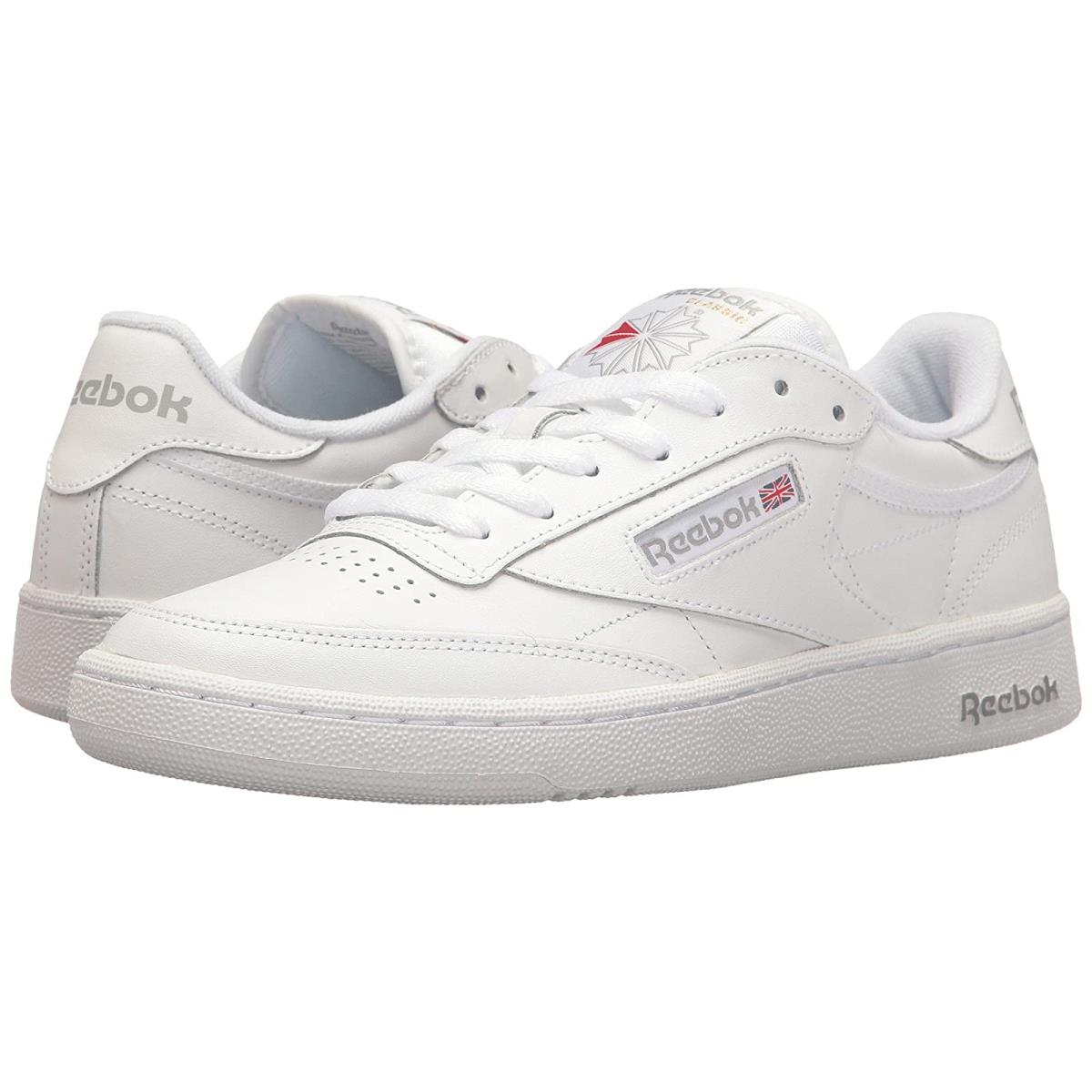 Man`s Sneakers Athletic Shoes Reebok Lifestyle Club C 85 Int/White/Sheer Grey
