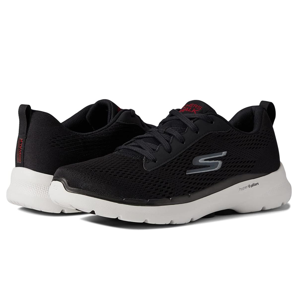 Man`s Sneakers Athletic Shoes Skechers Performance Go Walk 6 - 216209 Black/White