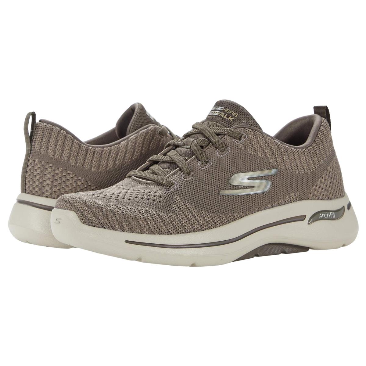 Man`s Shoes Skechers Performance Go Walk Arch Fit - 216126 Taupe