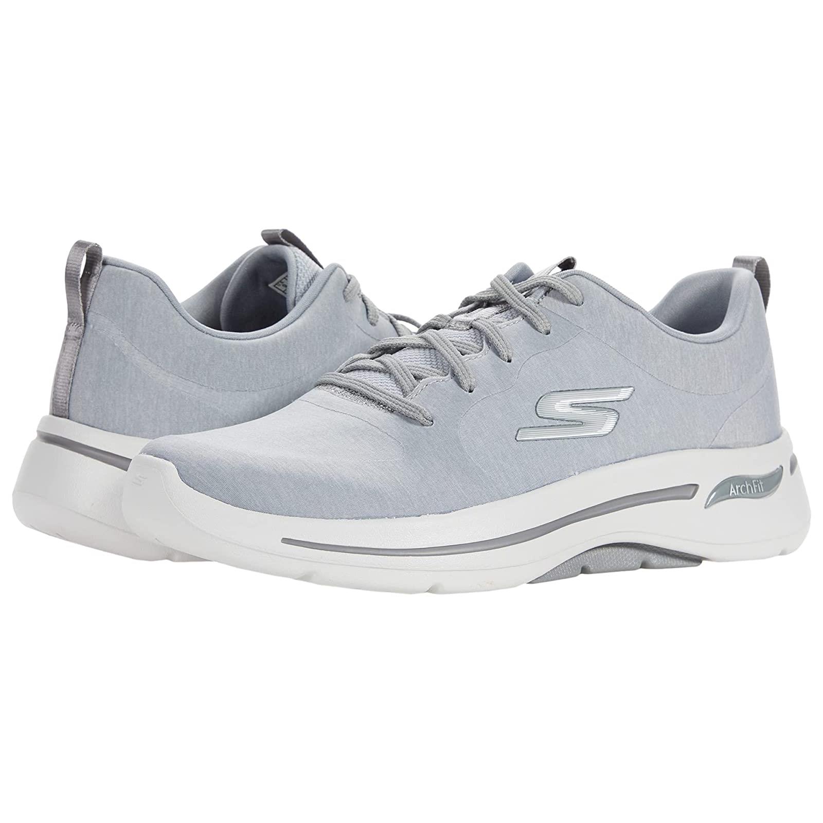 Woman`s Shoes Skechers Performance Go Walk Arch Fit Moon Shadows Gray