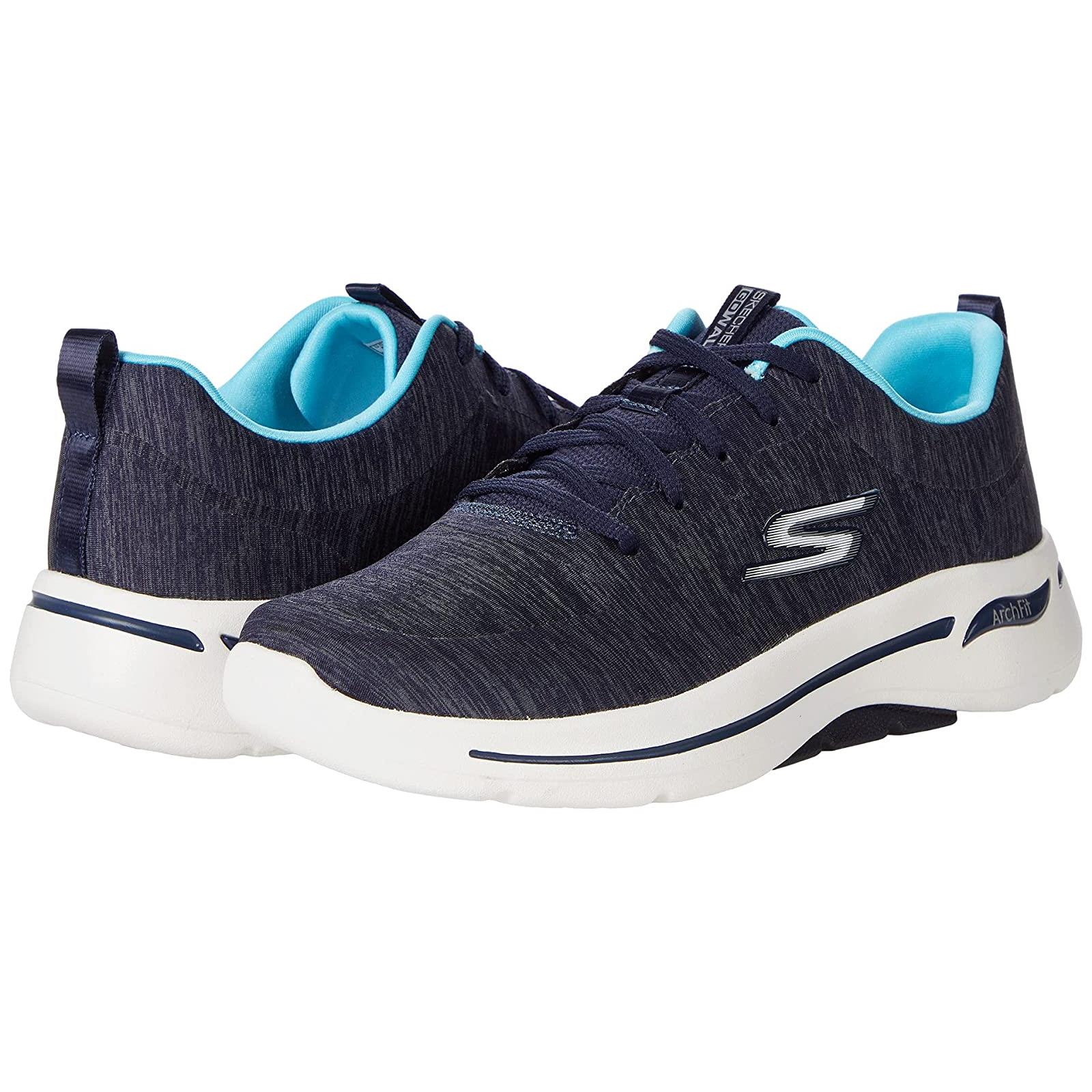 Woman`s Shoes Skechers Performance Go Walk Arch Fit Moon Shadows Navy