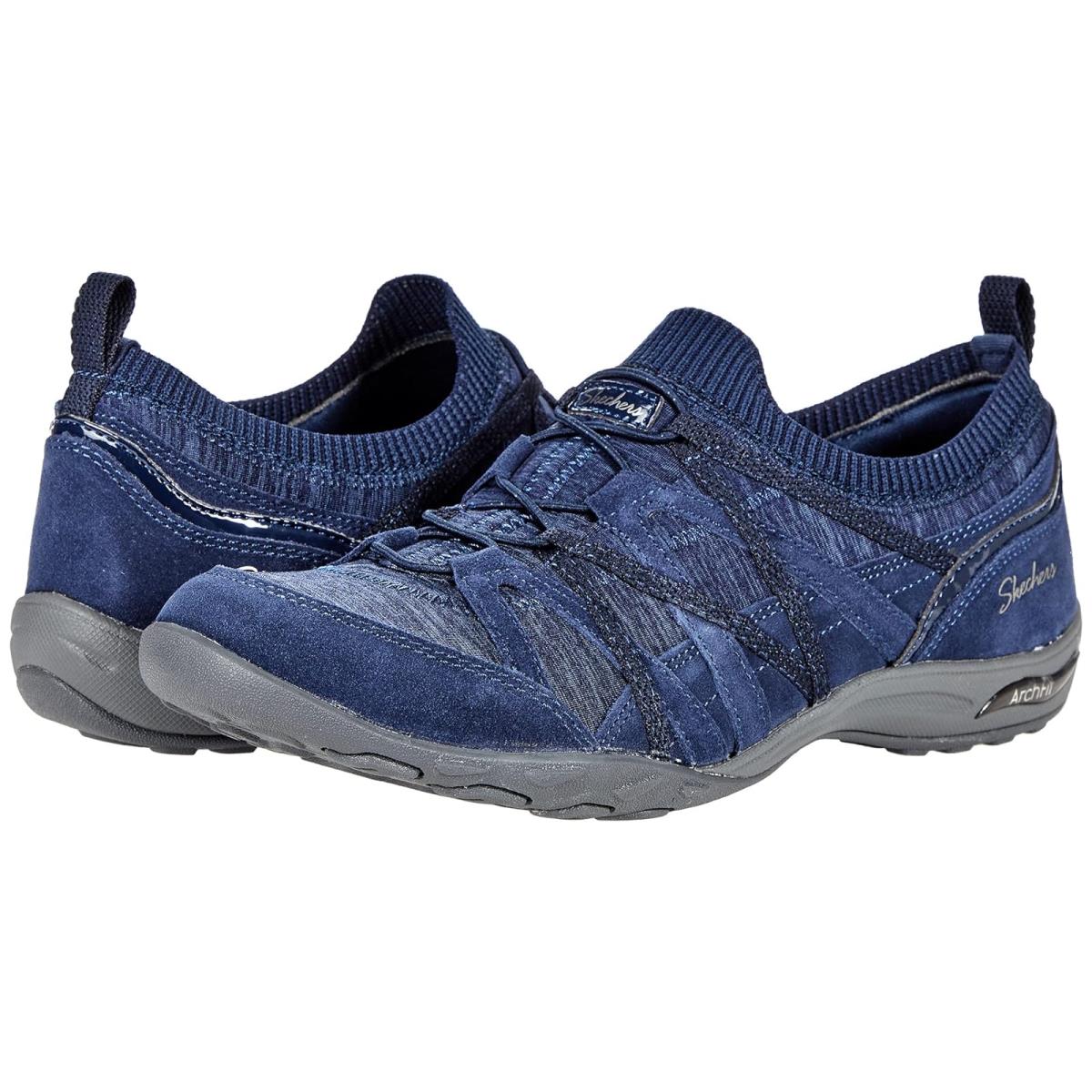 Woman`s Sneakers Athletic Shoes Skechers Arch Fit Comfy - Bold Statement Navy