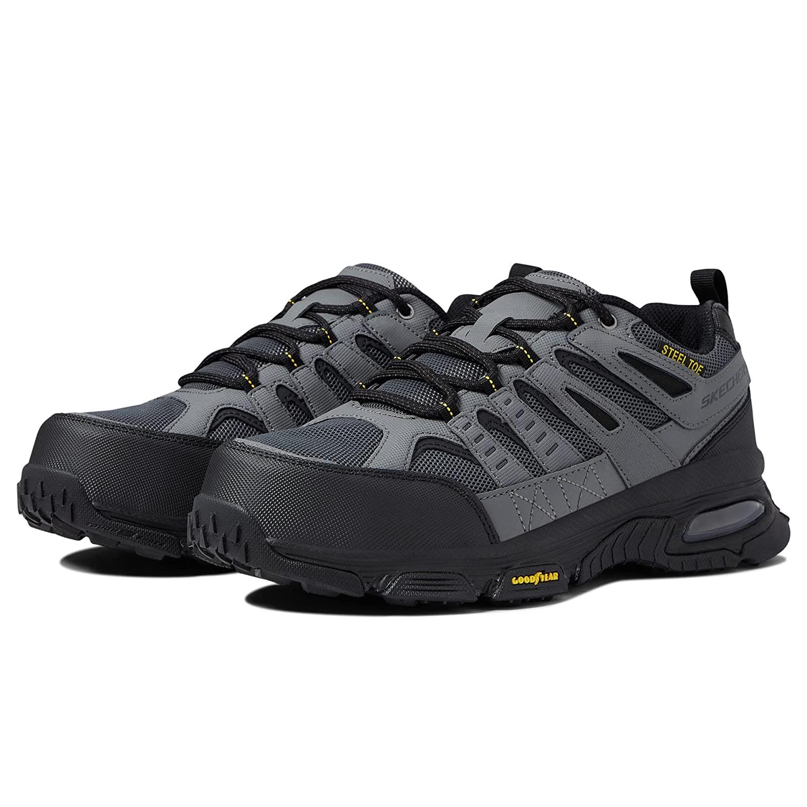 Man`s Sneakers Athletic Shoes Skechers Work Skech-air Envoy ST - Arcket Gray/Black
