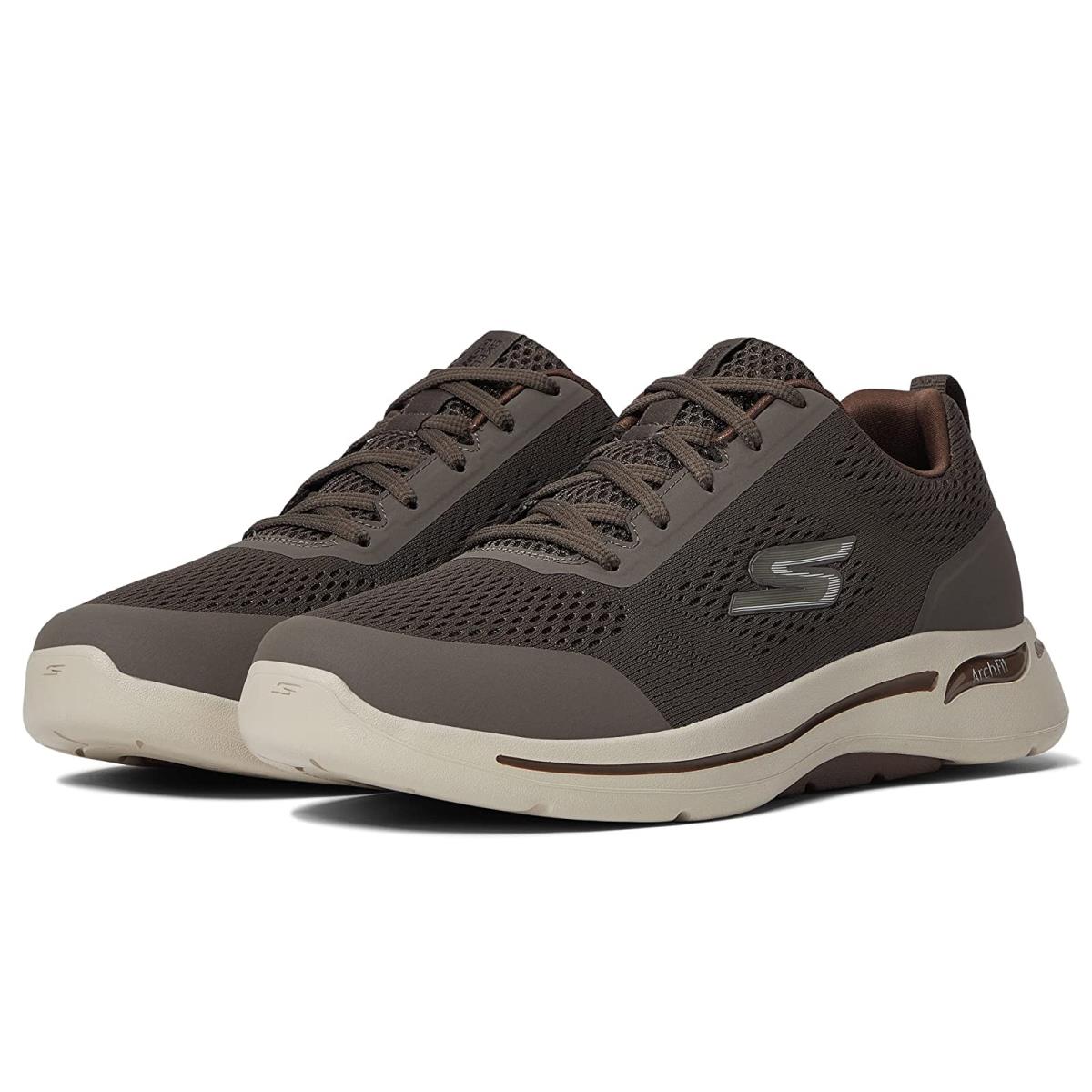 Man`s Shoes Skechers Performance Go Walk Arch Fit - Idyllic Taupe
