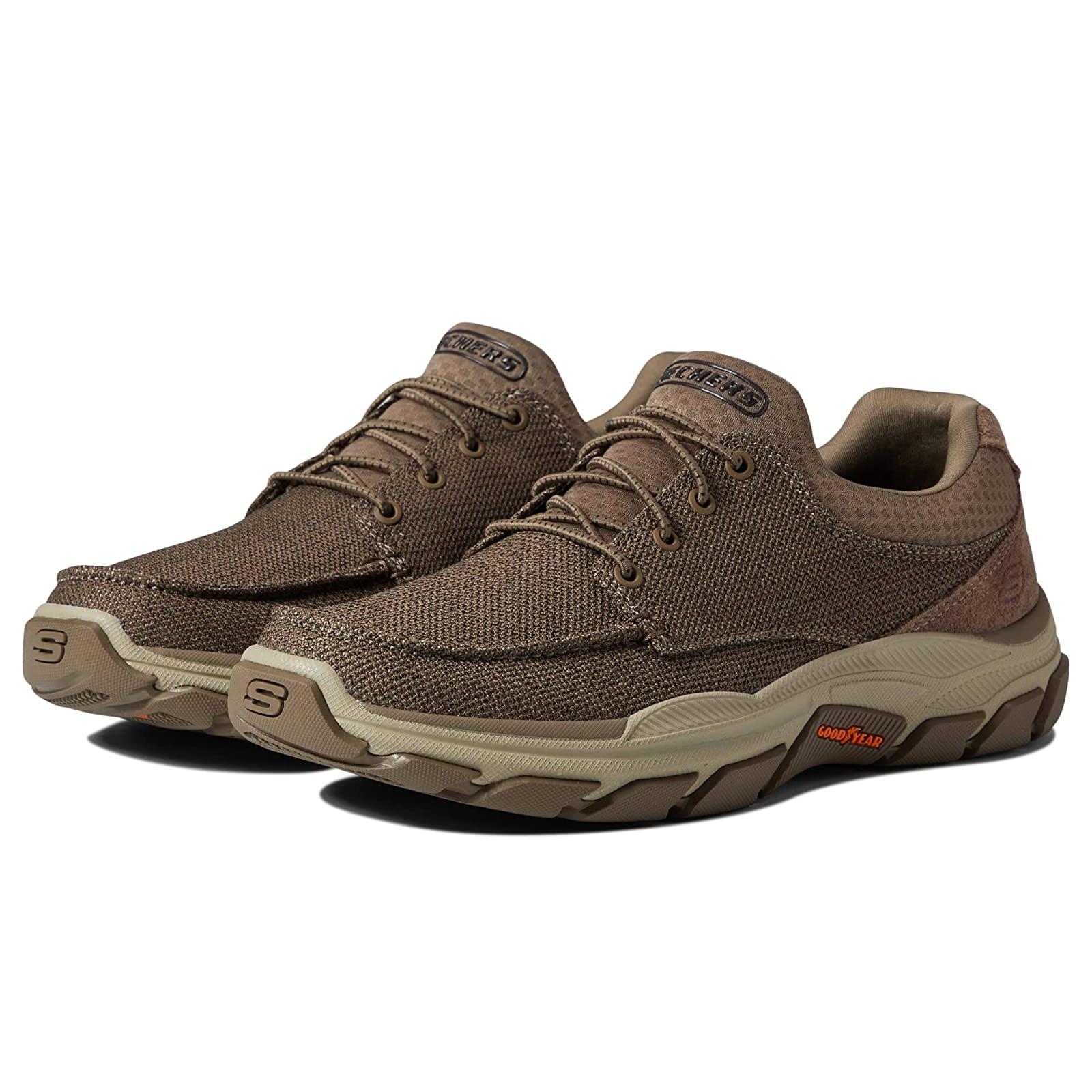 Man`s Sneakers Athletic Shoes Skechers Relaxed Fit Respected - Sartell Light Brown