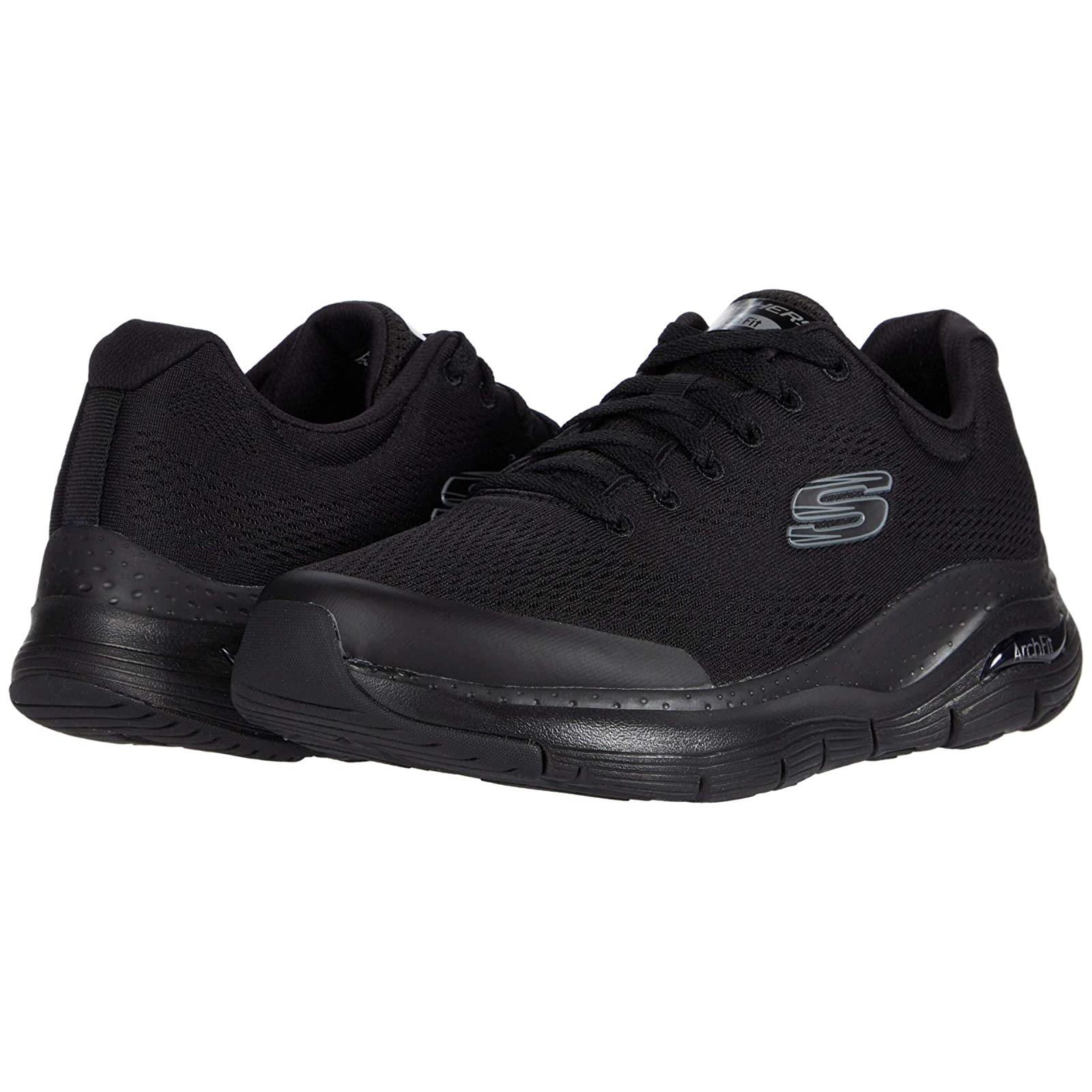 Man`s Sneakers Athletic Shoes Skechers Arch Fit Black/Black
