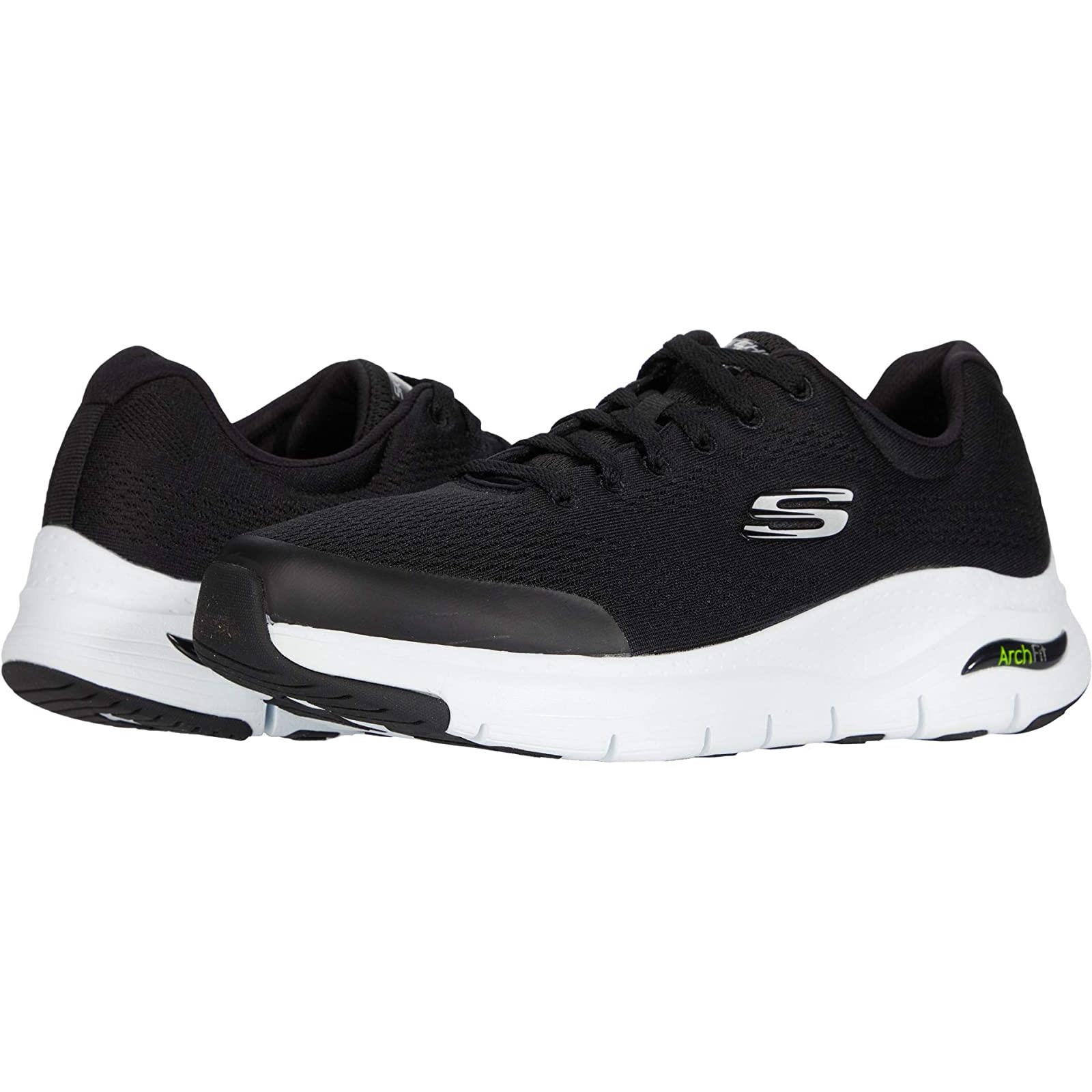 Man`s Sneakers Athletic Shoes Skechers Arch Fit Black/White