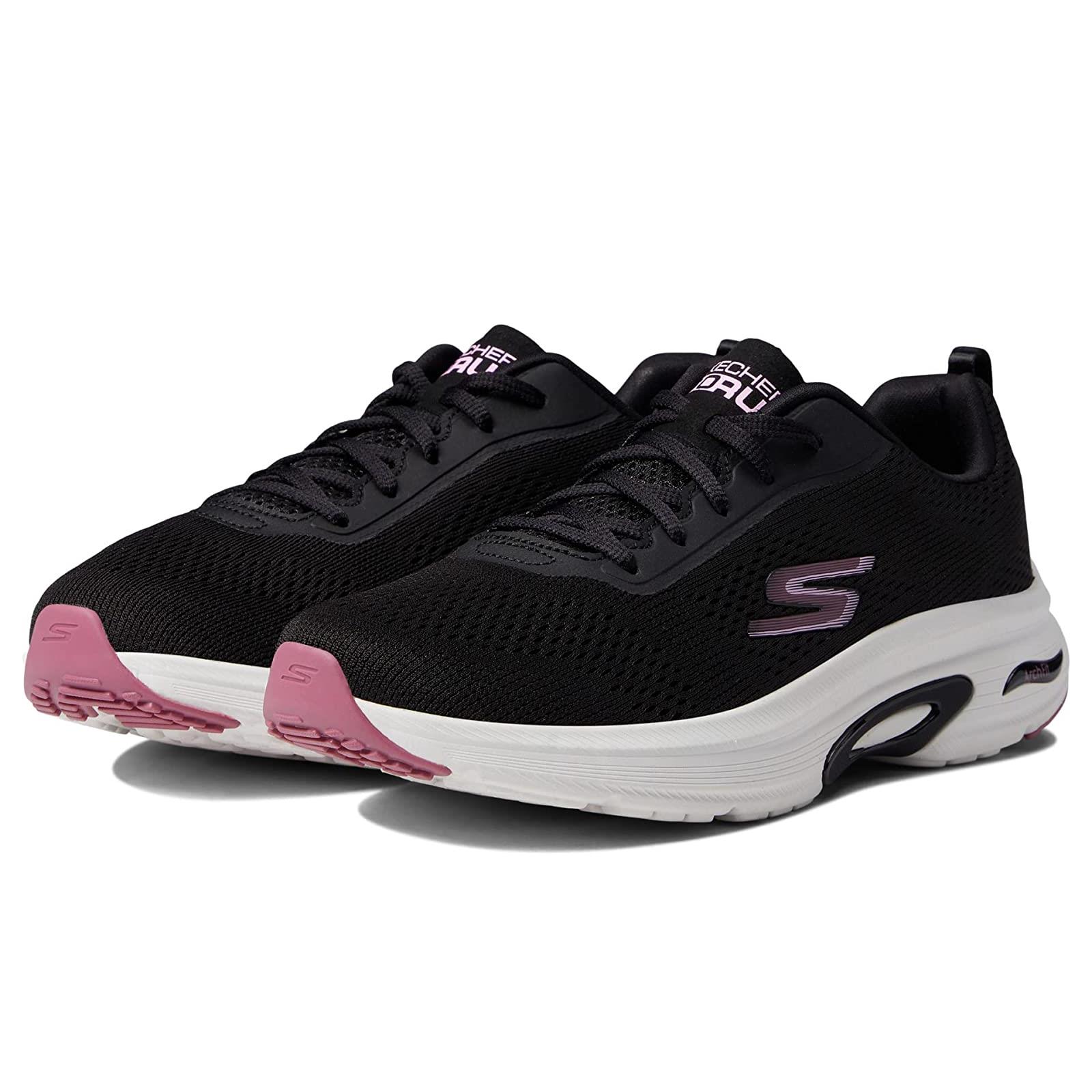 Woman`s Sneakers Athletic Shoes Skechers Go Run Arch Fit - Skyway Black/Rose