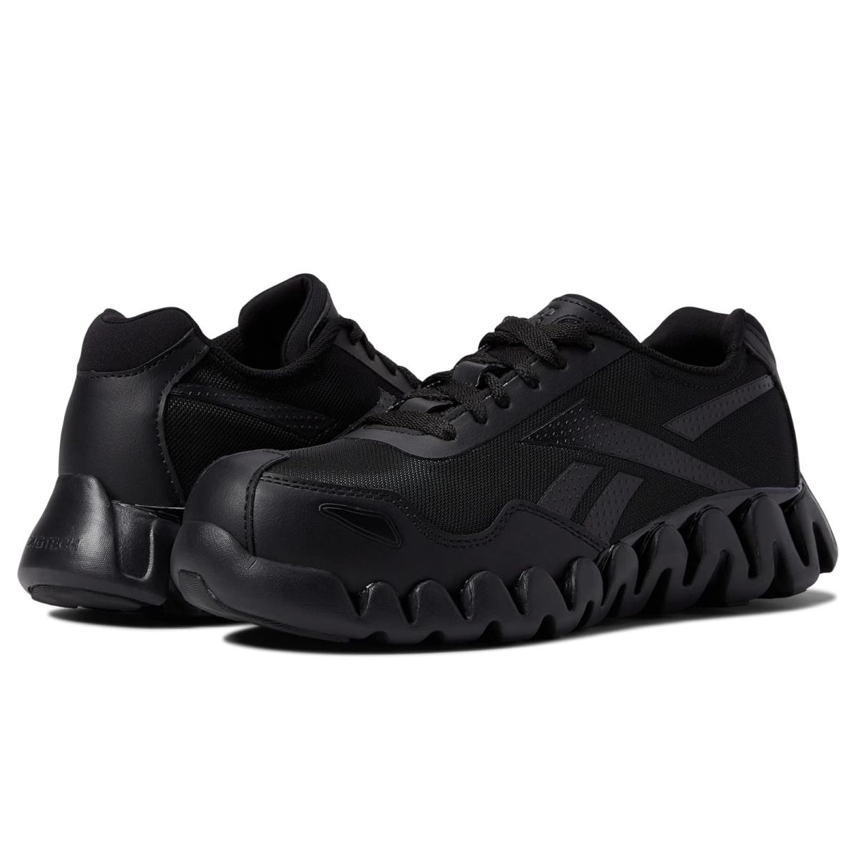 Woman`s Sneakers Athletic Shoes Reebok Work Zig Pulse Work EH Comp Toe Black