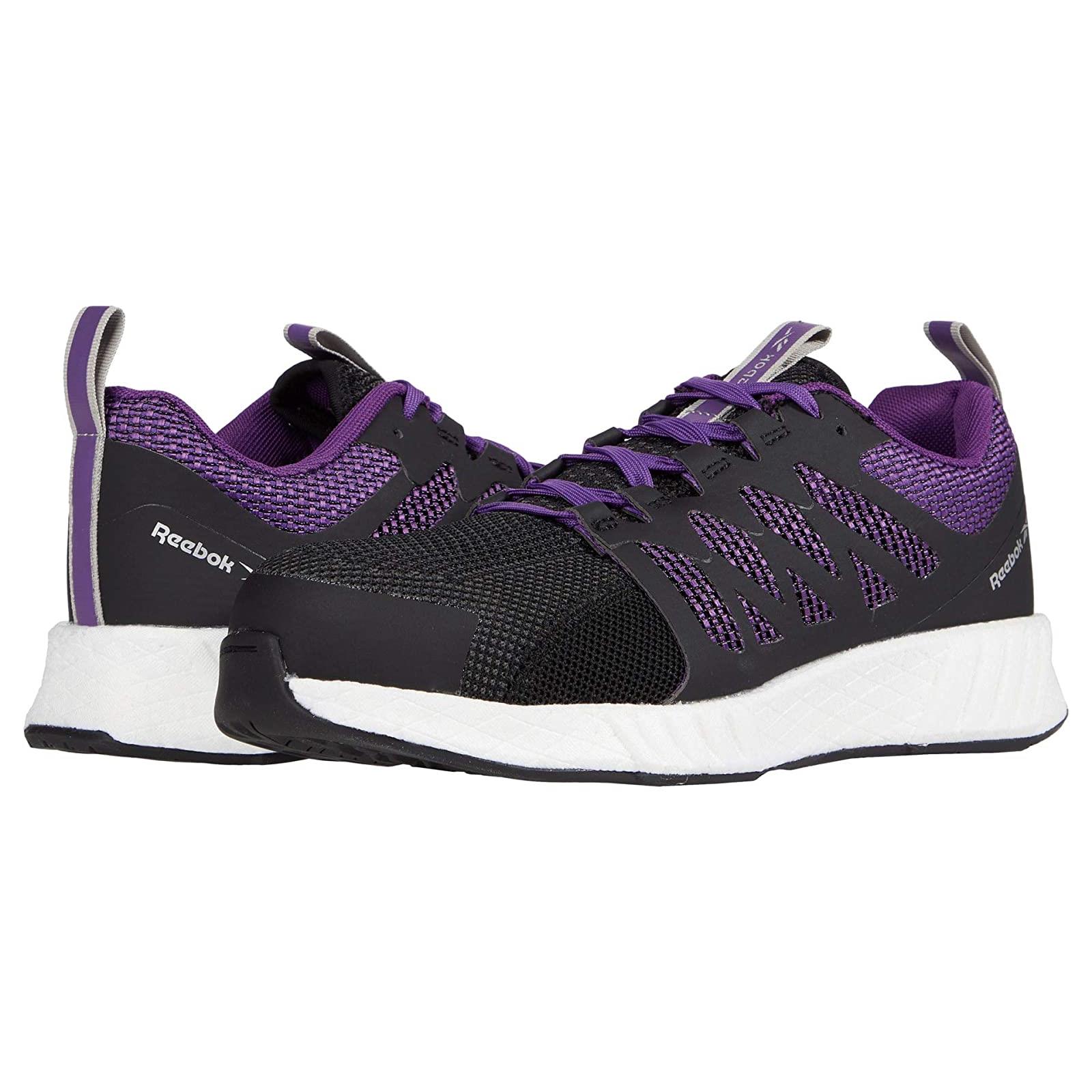 Woman`s Shoes Reebok Work Fusion Flexweave Cage Composite Toe Purple