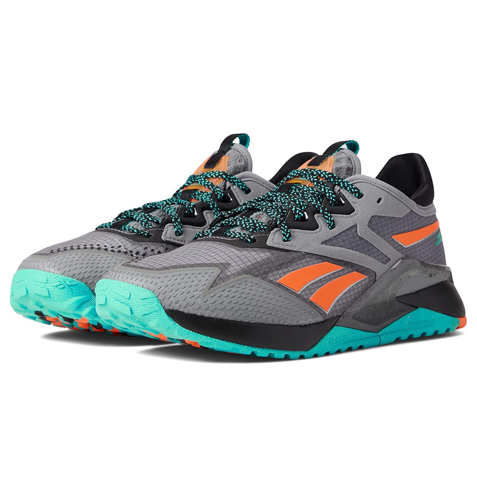 Woman`s Sneakers Athletic Shoes Reebok Nano X2 TR Adventure Pure Grey/Black/Classic Teal