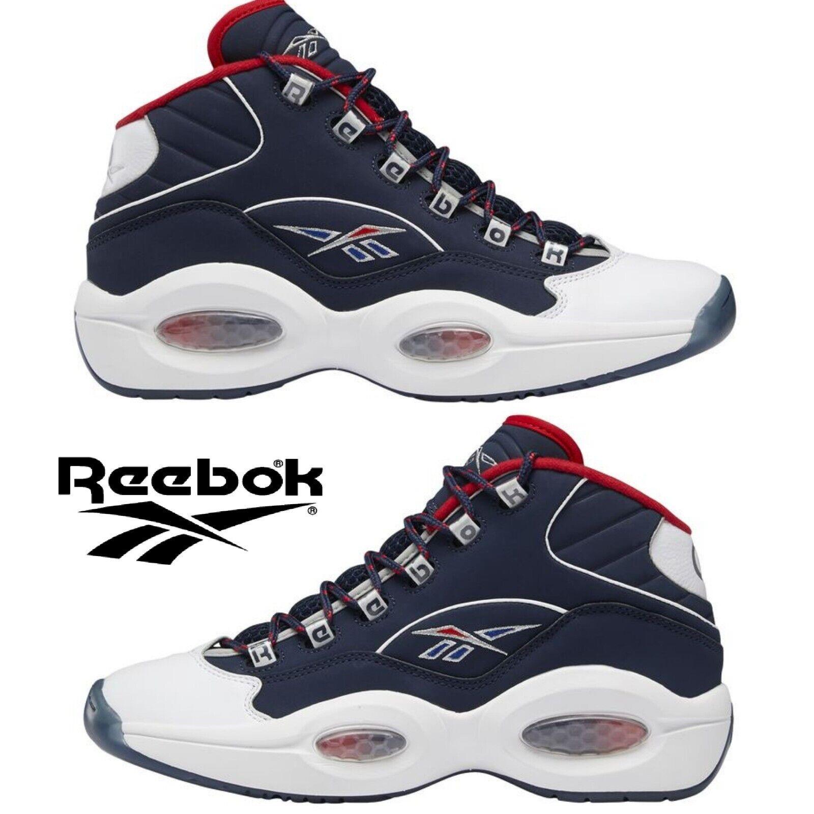 Reebok Question Mid Basketball Shoes Men`s Sneakers Running Casual Sport
