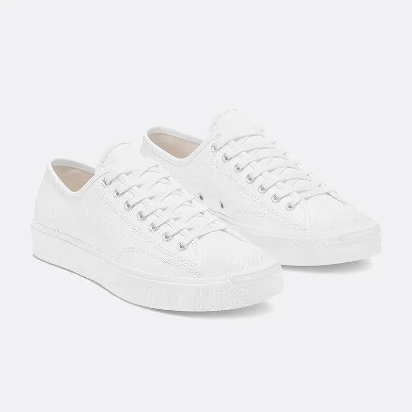 Converse Jack Purcell OX White Leather Low Top Sneaker Shoes Men 10/W 11.5