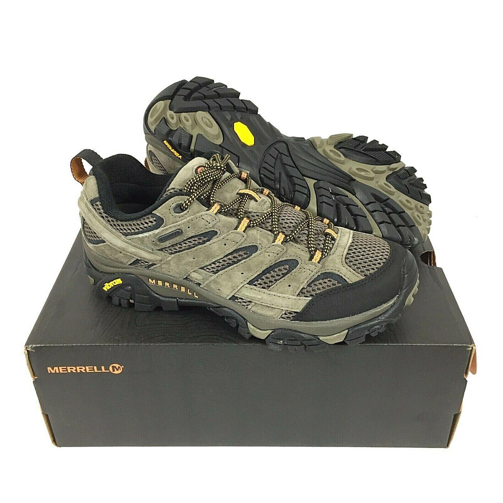 Merrell Moab 2 WP Waterproof Mens Hiking Shoes Size 8 M Walnut Gray J06025