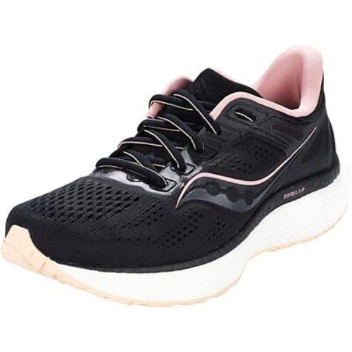 Saucony Women`s Hurricane 23 Running Shoes Black/rose 7 B M US