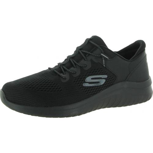 Skechers Mens Bounders Walking Fitness Running Shoes Black 8 Medium D