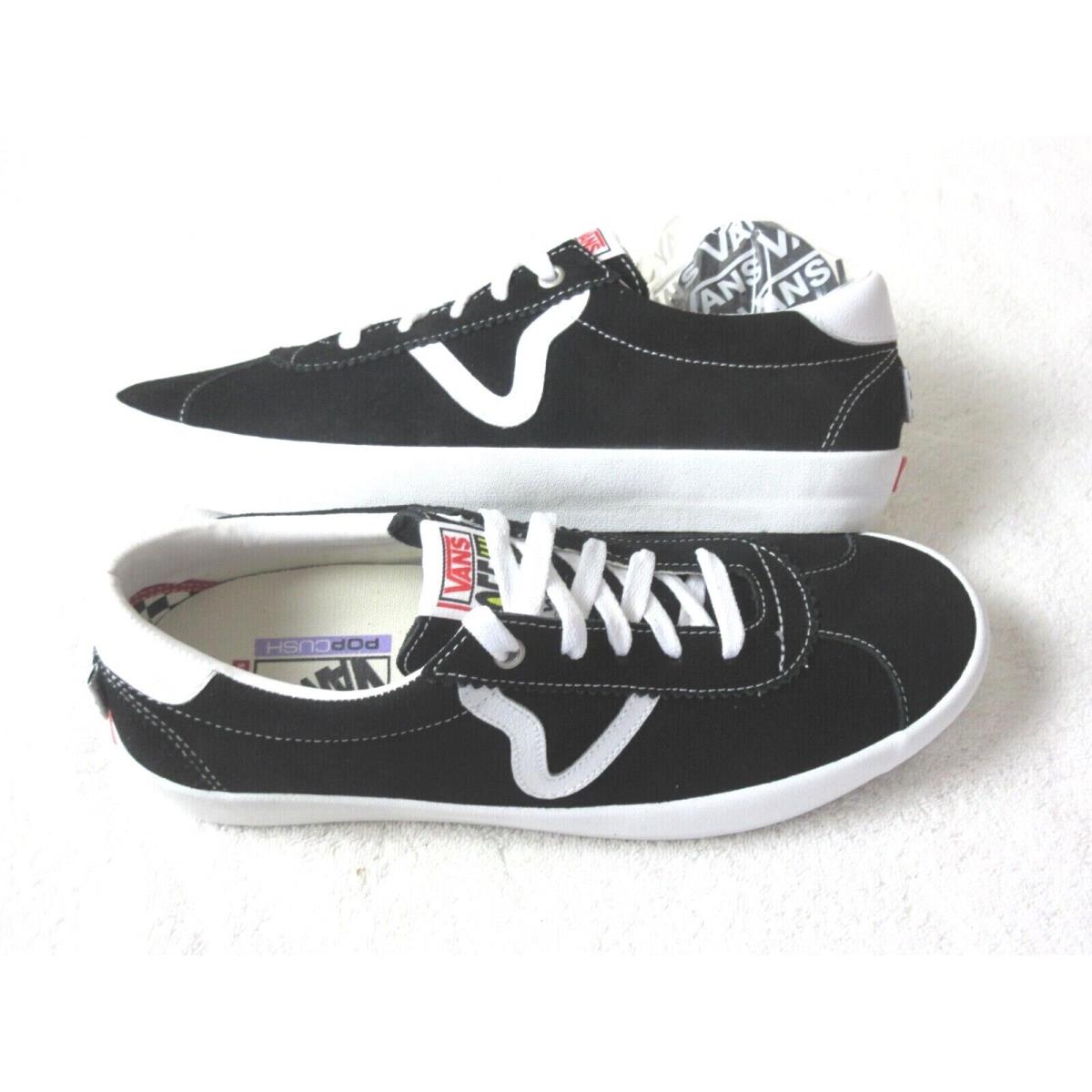 Vans Sport Men`s Black White Suede Skate Casual Shoes Size 9 VN0A5HEKY28