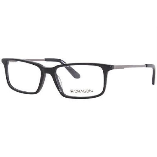 Dragon DR2030 001 Eyeglasses Frame Men`s Black Full Rim Rectangle Shape 54mm