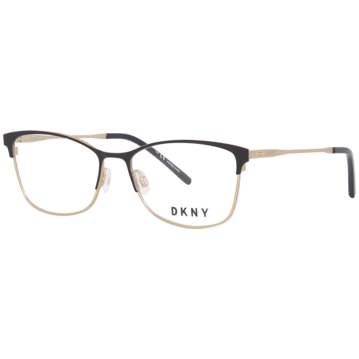 Dkny DK1028 001 Eyeglasses Frame Women`s Black/gold Full Rim Square Shape 53mm