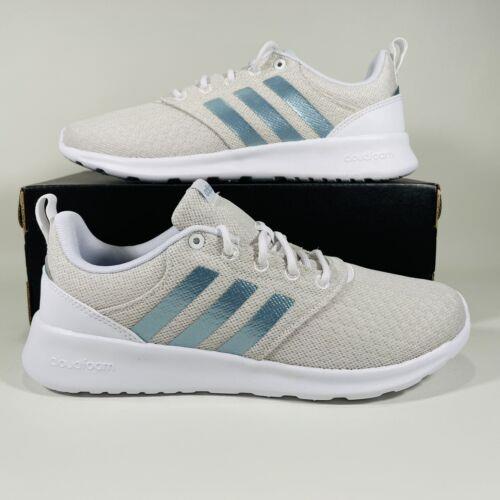 Do not get nervous shovel Adidas QT Racer 2.0 Women`s Running Shoes Athletic Sneakers White H05798 |  692740837383 - Adidas shoes Racer - Cloud White / Grey / Off White /  Metallic Silver | SporTipTop