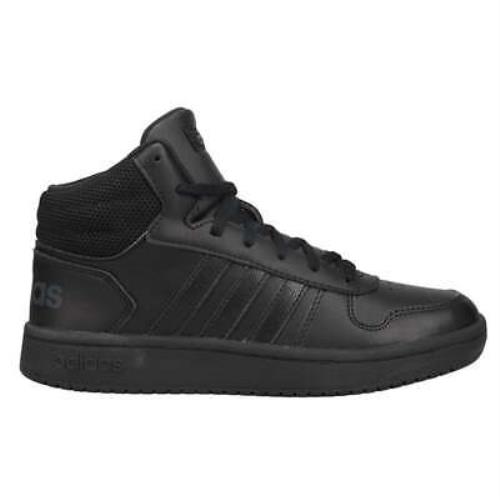 Adidas FW4497 Hoops 2.0 Mid Womens Sneakers Shoes Casual - Black - Black