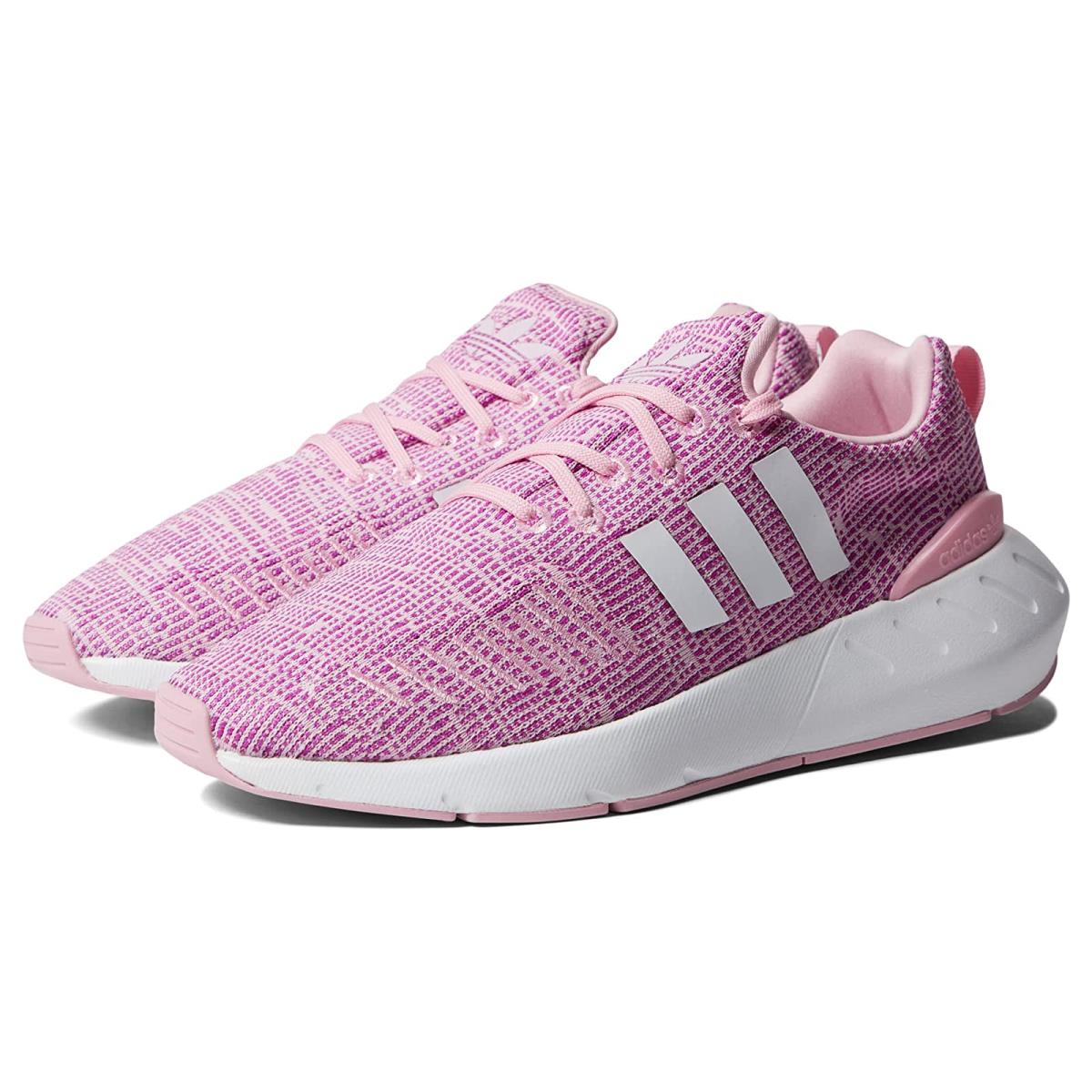 Girl`s Shoes Adidas Originals Kids Swift Run 22 Big Kid True Pink/White/Vivid Pink