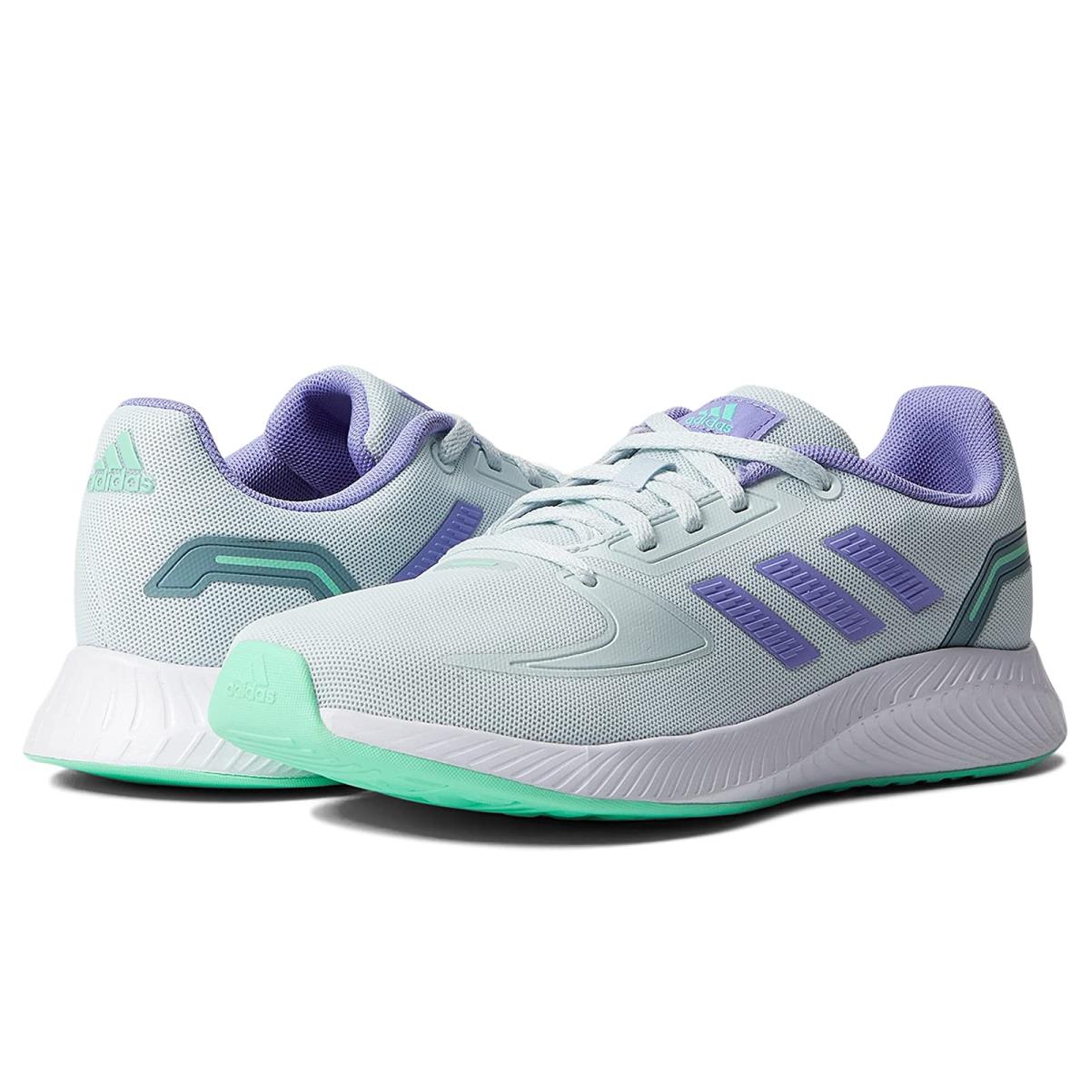 Girl`s Shoes Adidas Kids Runfalcon 2.0 Little Kid/big Kid Blue Tint/Light Purple/Pulse Mint