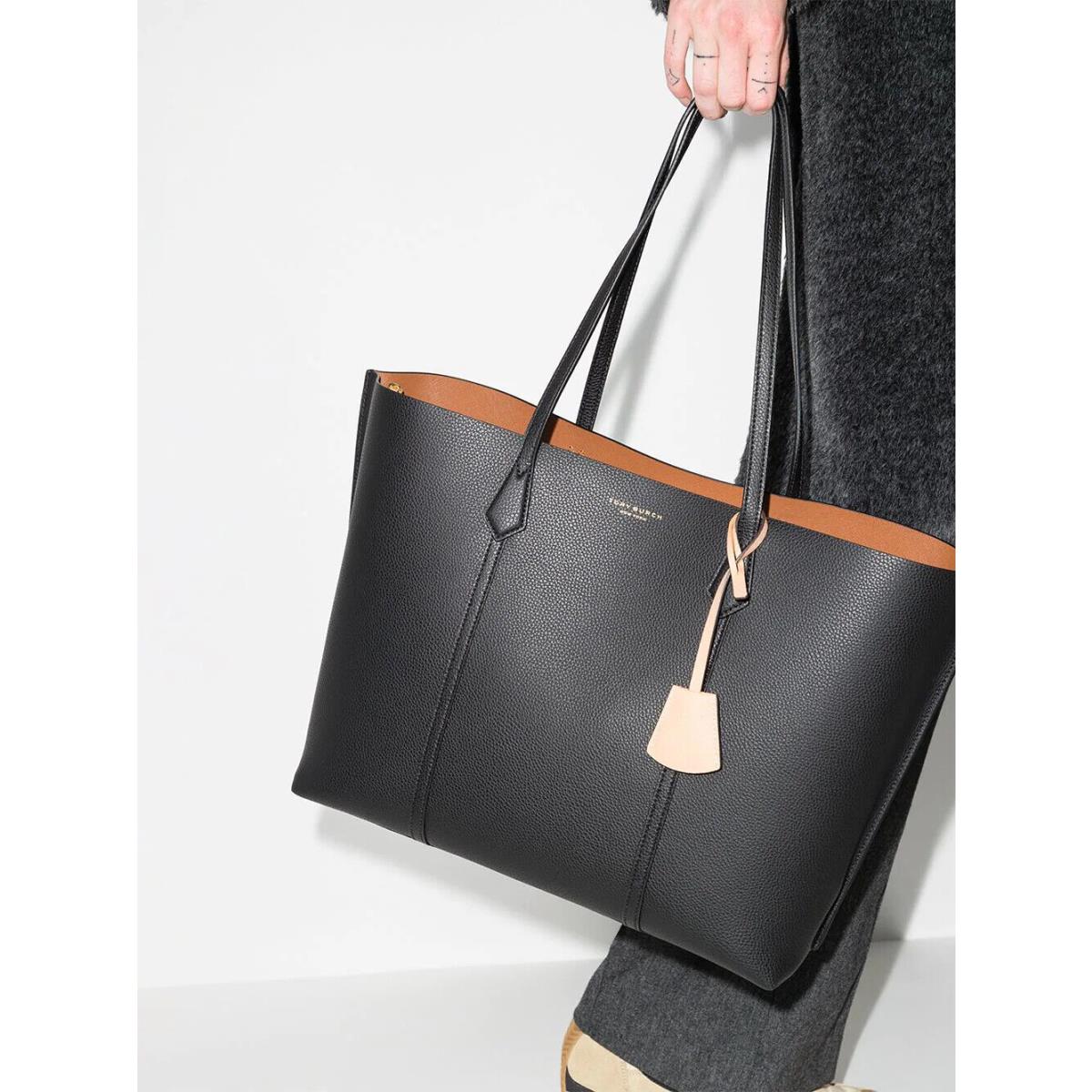 Tory burch perry tote black hot sale