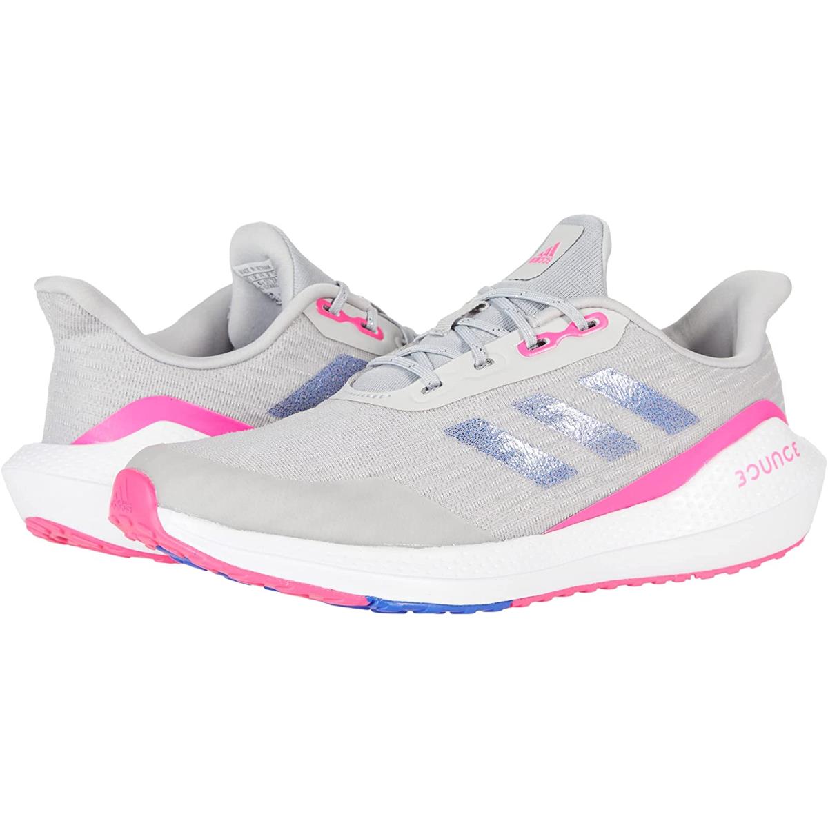 Girl`s Sneakers Athletic Shoes Adidas Kids EQ21 Run Big Kid Grey/Sonic Ink/Shock Pink