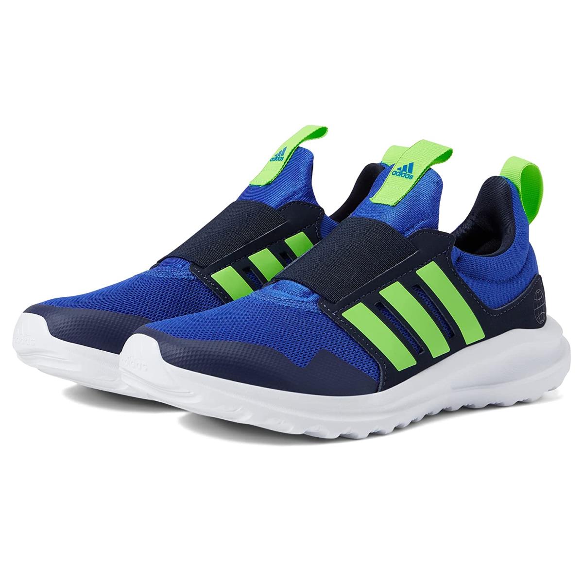 Boy`s Sneakers Athletic Shoes Adidas Kids Activeride 2.0 Little Kid Ink/Solar Green/Team Royal Blue