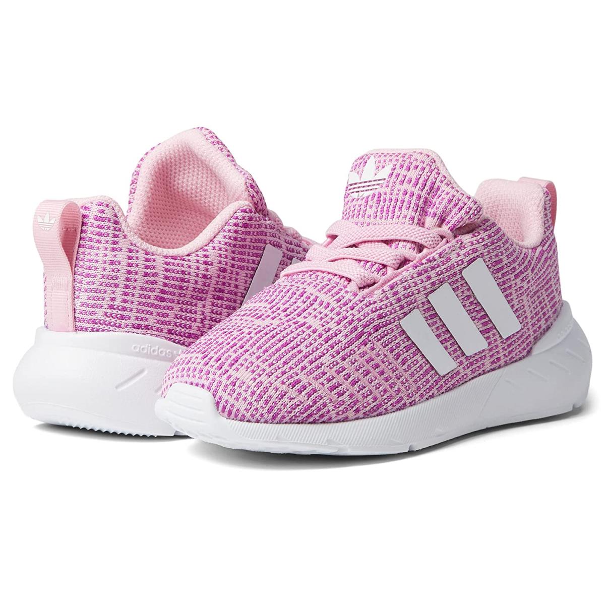 Girl`s Shoes Adidas Originals Kids Swift Run 22 Toddler True Pink/White/Vivid Pink
