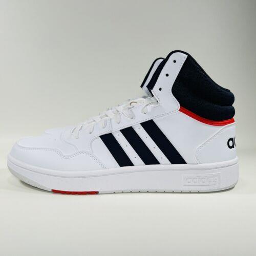 Adidas shoes Hoops Mid - Cloud White / Legend Ink / Vivid Red 8