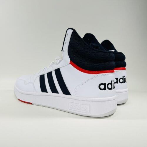 Adidas shoes Hoops Mid - Cloud White / Legend Ink / Vivid Red 9