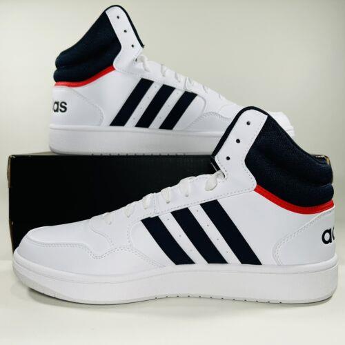 Adidas shoes Hoops Mid - Cloud White / Legend Ink / Vivid Red 0