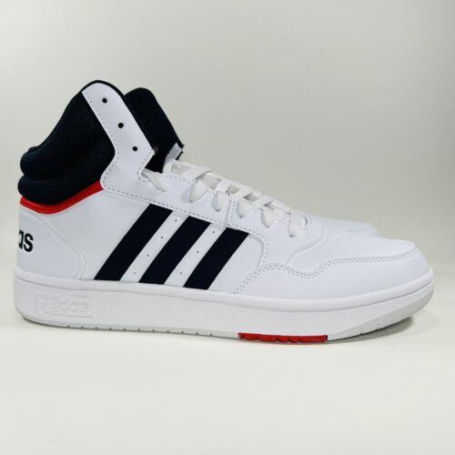 Adidas shoes Hoops Mid - Cloud White / Legend Ink / Vivid Red 4