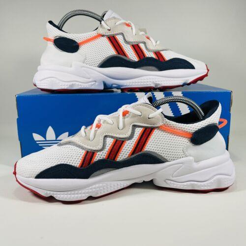 Adidas Ozweego Men`s Shoes Athletic Sneakers White Navy Scarlet 