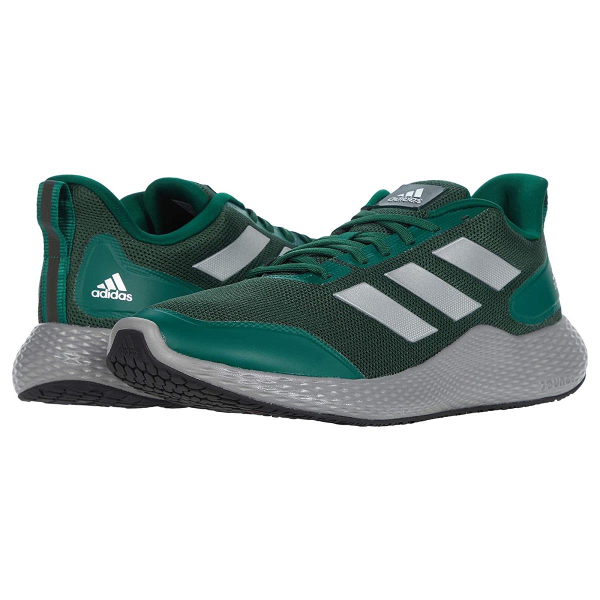 Man`s Sneakers Athletic Shoes Adidas Edge Gameday Team Dark Green/Silver Metallic/Grey Three
