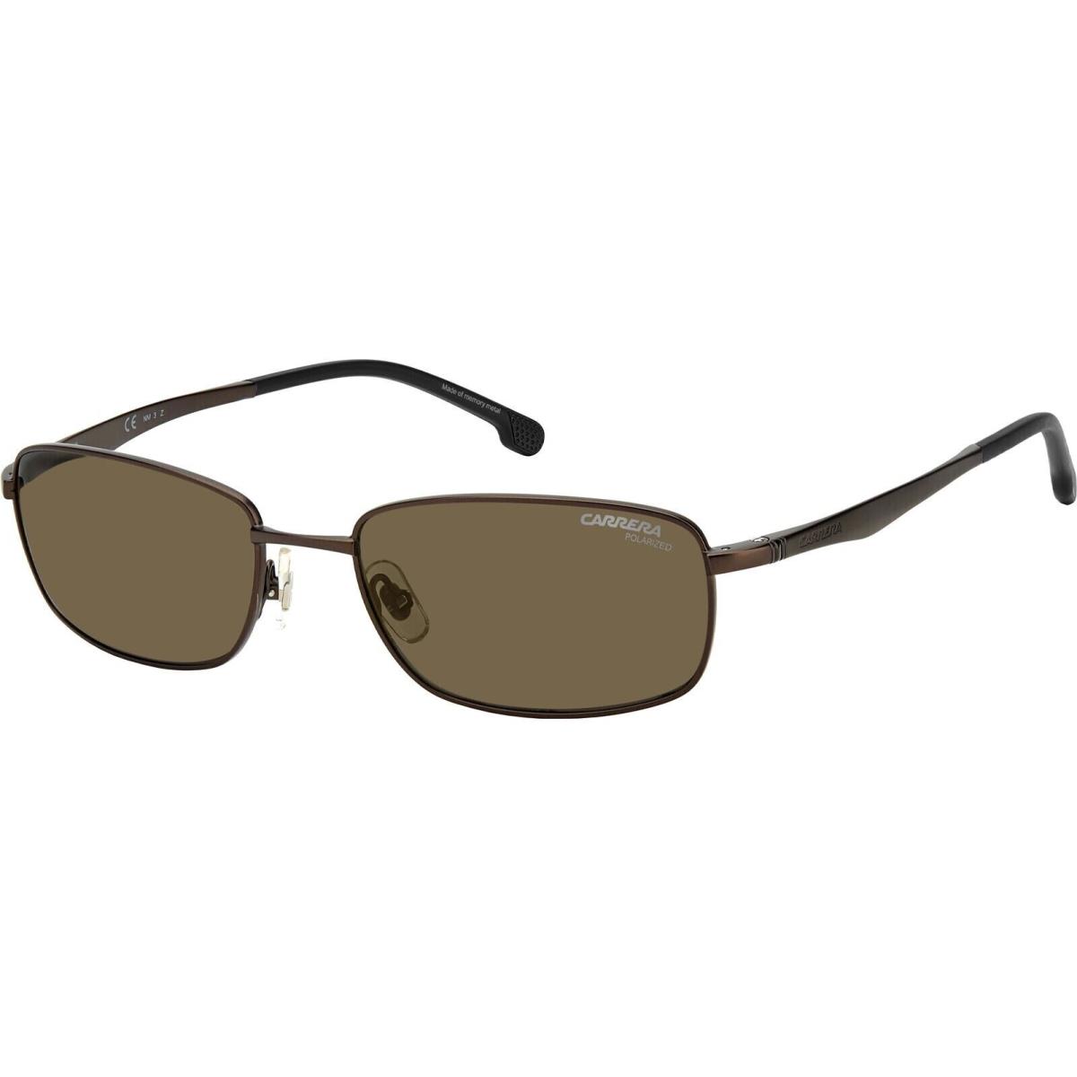 Carrera Men`s Polarized Brown Rectangle Sunglasses - CA8043S 009Q SP
