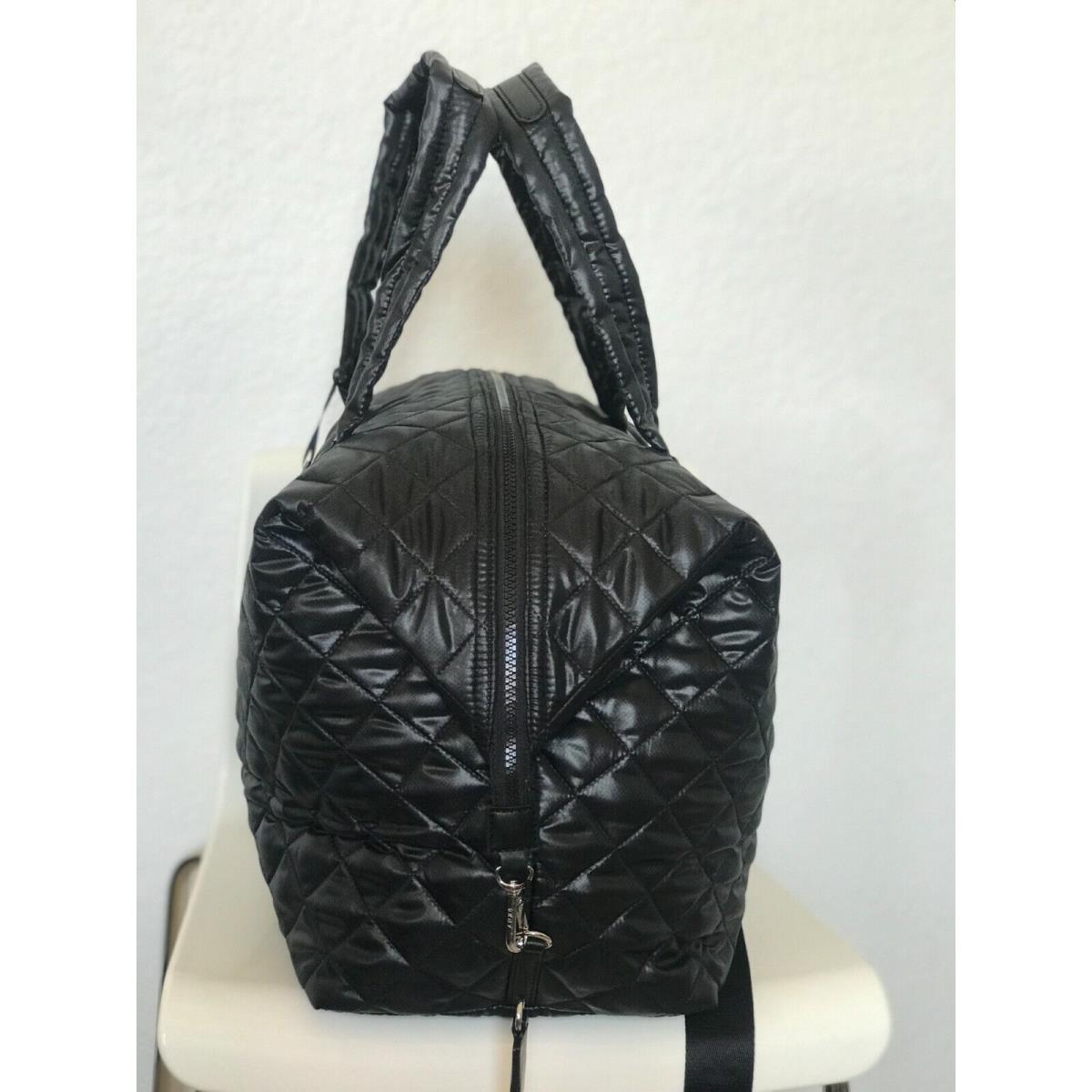 Dkny Maya Quilted Nylon Weekender Black Crossbody Travel Bag