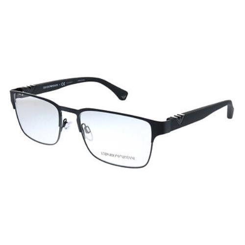 Emporio Armani EA 1027 3001 Matte Black Metal Square Eyeglasses 55mm