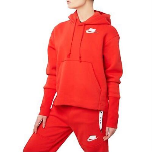 Women`s Nike Habanero Red Sportswear Fleece Hoodie