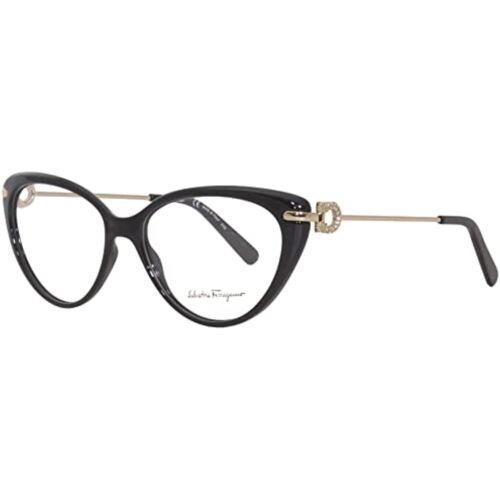 Salvatore Ferragamo SF 2871R 977 Black Rose Gold Eyeglasses 56mm with Case