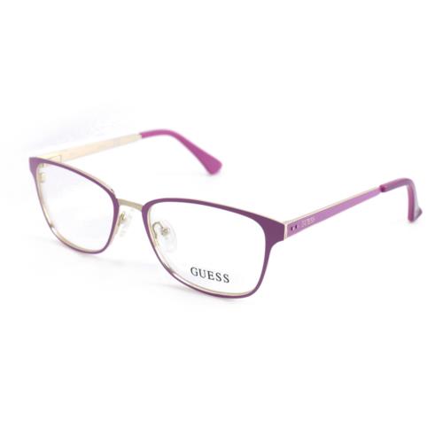 Guess Eyeglasses Women GU 2550 076 Purple 52 17 135 Frames Square