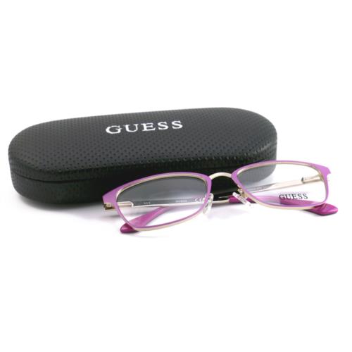 Guess eyeglasses  - Purple , Purple Frame, With Plastic Demo Lens Lens 0
