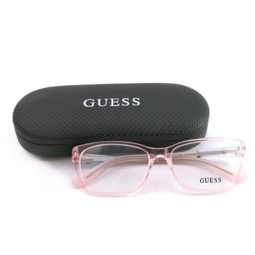 Guess eyeglasses  - Clear Pink , Clear Pink Frame, With Plastic Demo Lens Lens 0