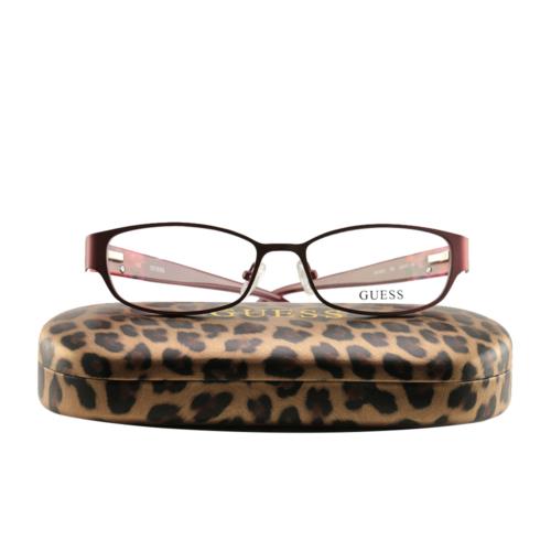 Guess eyeglasses  - Satin Red , Satin Red Frame, With Plastic Demo Lens Lens 0
