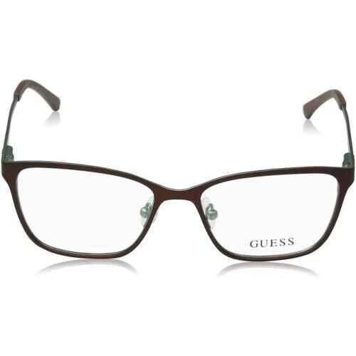 Guess eyeglasses  - Brown , BROWN/GREEN Frame, With Plastic Demo Lens Lens 0