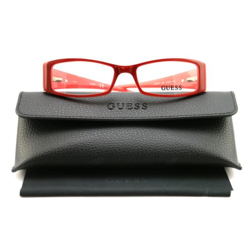 Guess eyeglasses  - Red , Red Frame, With Plastic Demo Lens Lens 0